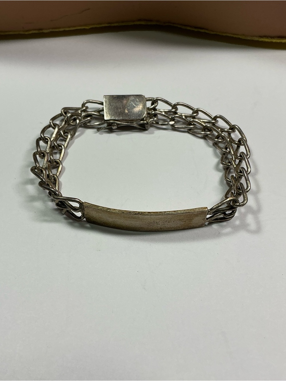 Vintage Sterling Silver Friendship Bracelet. 6.25 inches long